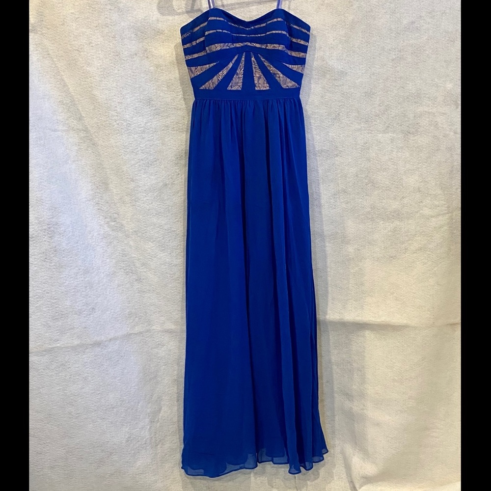 Aidan blue strapless maxi dress Size 0